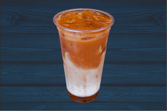 Айс-кофе карамельно-сливочный с корицей