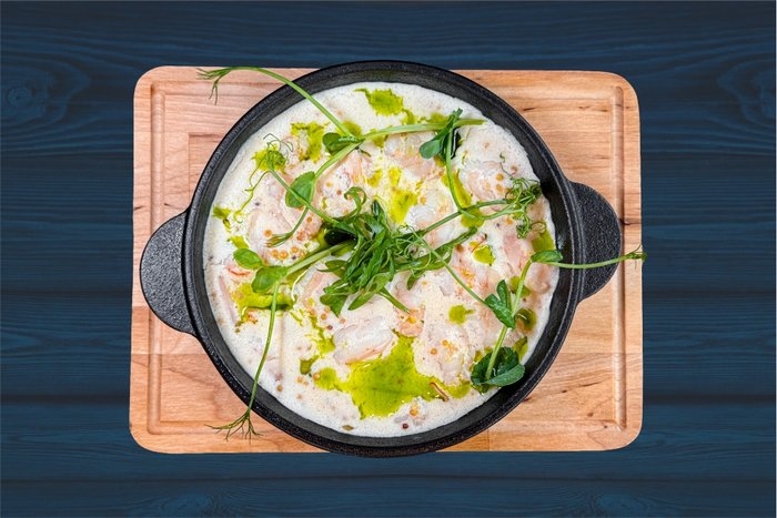 Креветки жареные в горчичном соусе